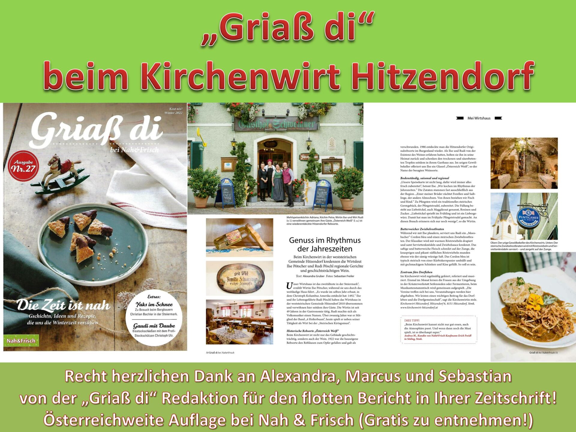 "Griaß di" beim Kirchenwirt